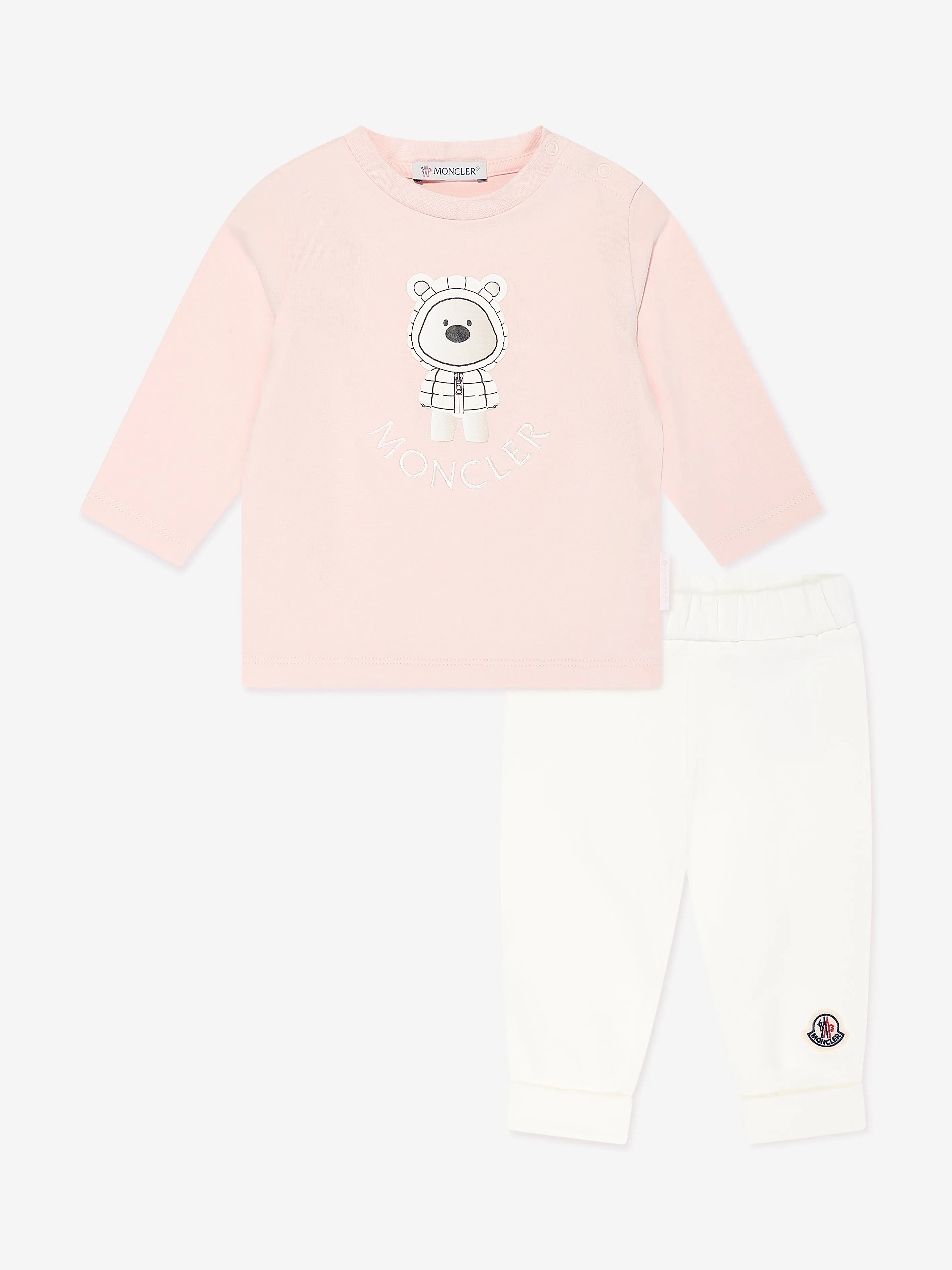 Moncler Enfant Baby Girls Teddy Bear Tracksuit in Pink