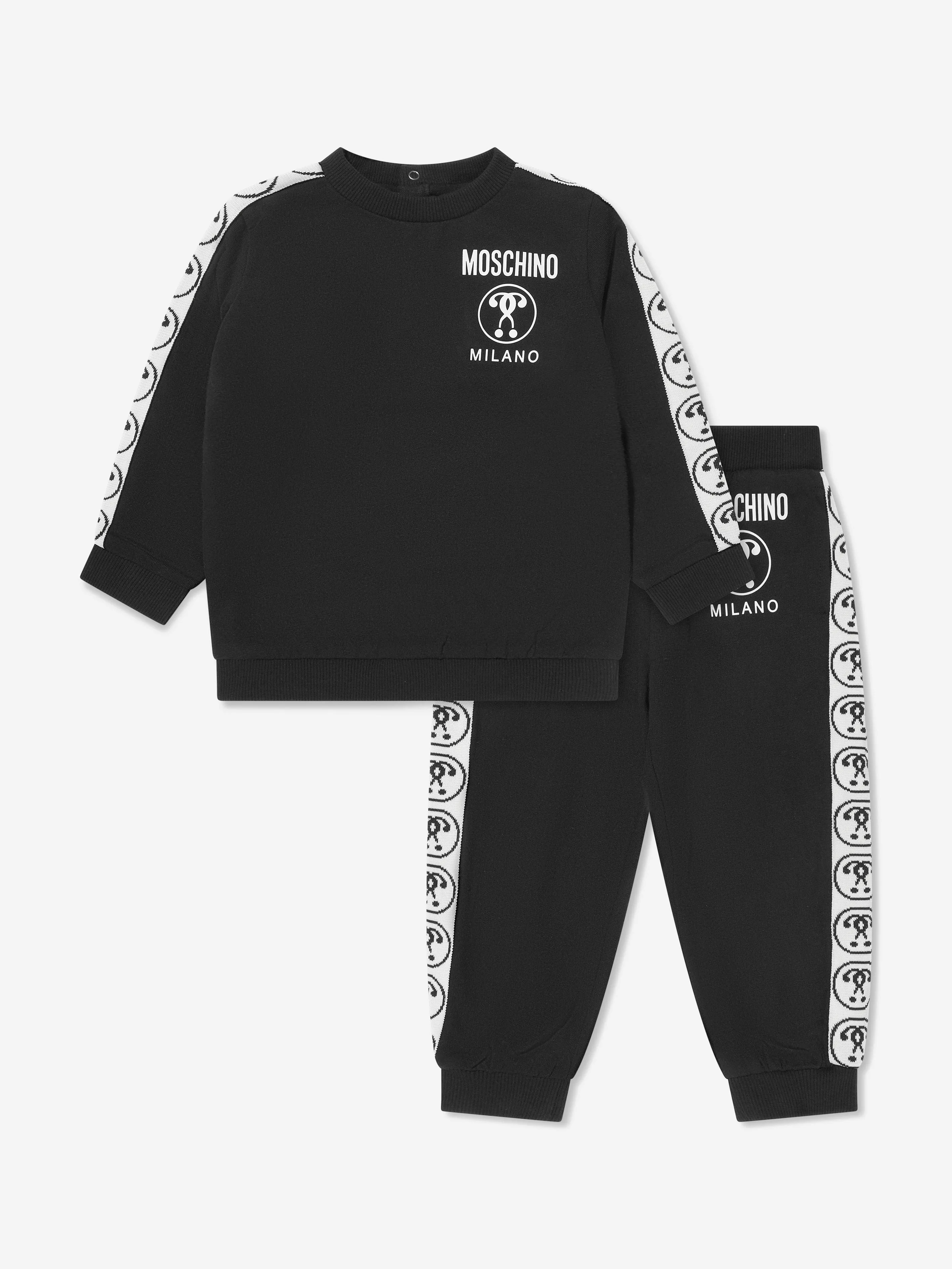 Moschino Baby Boys Milano Logo Tracksuit in Black