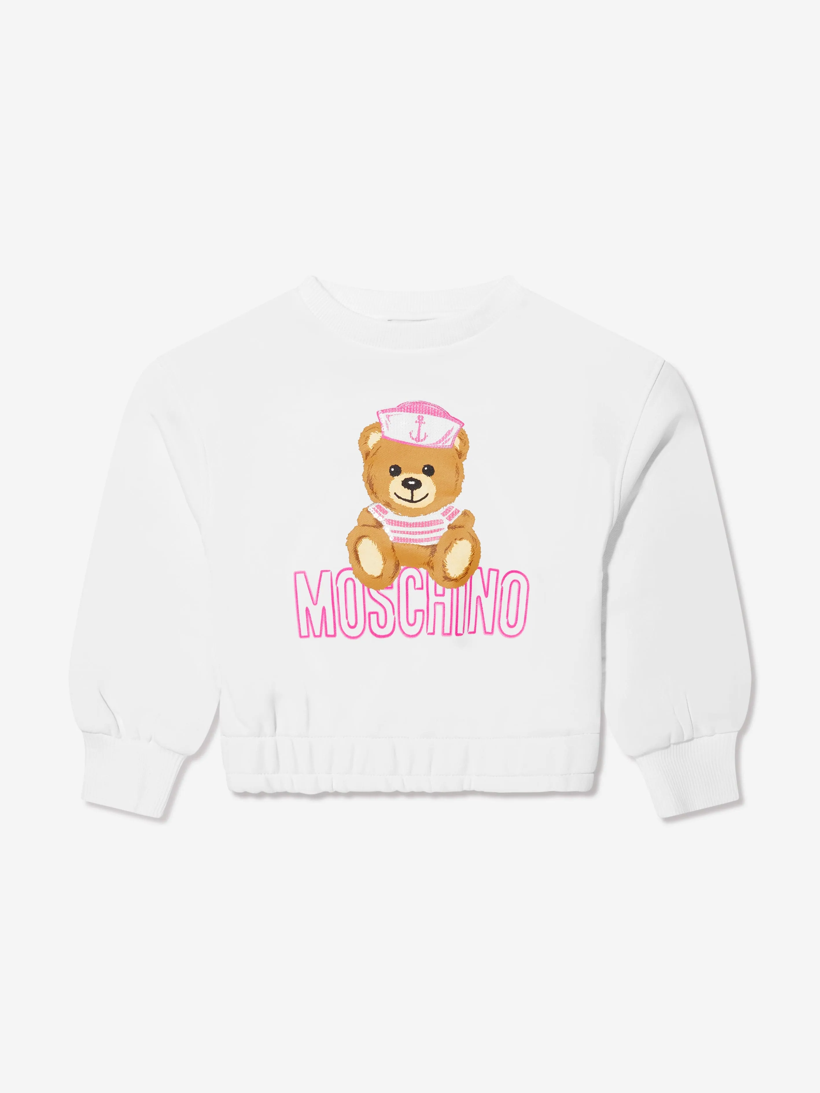 Moschino Girls Teddy Logo Tracksuit in White