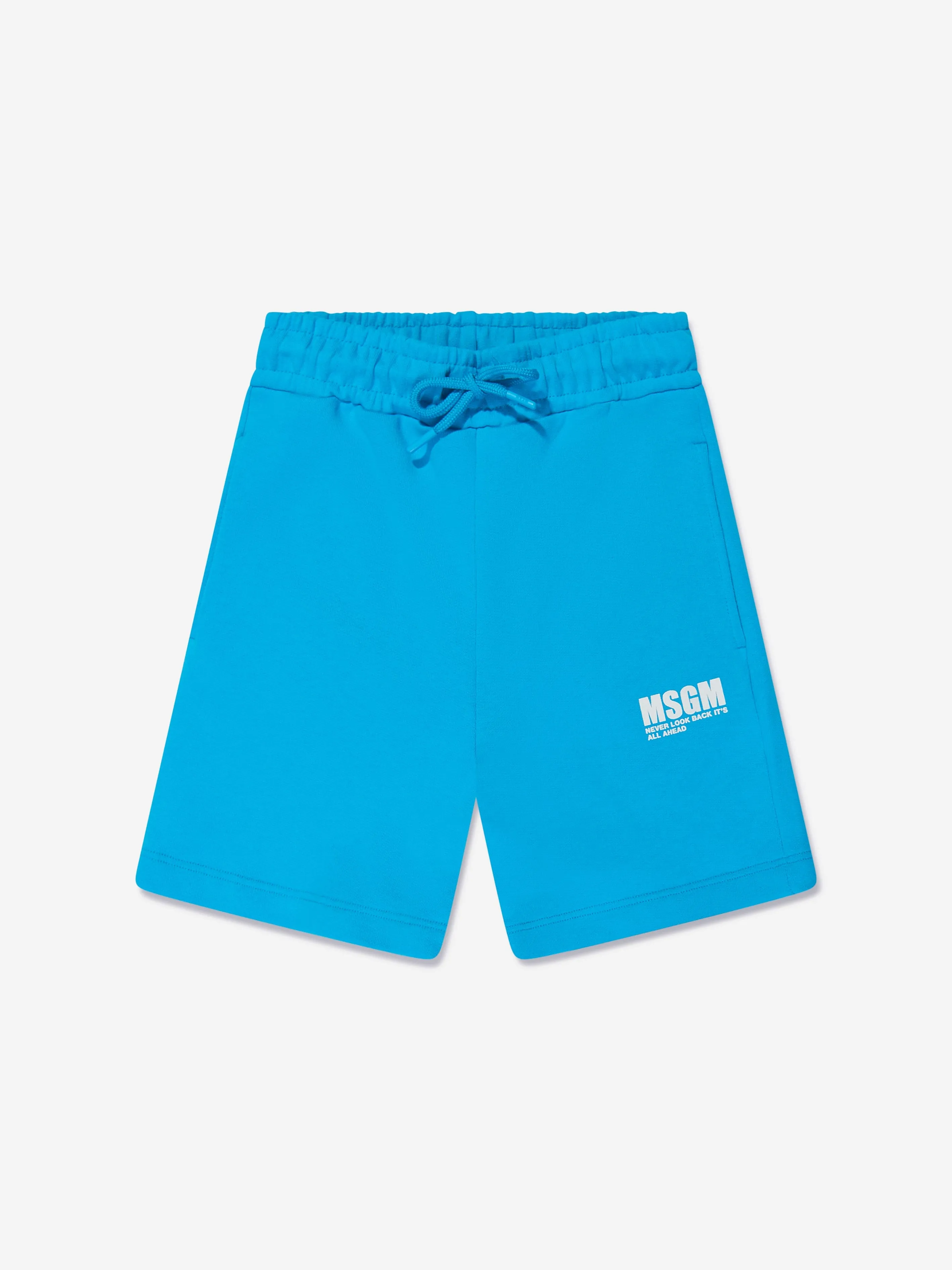 MSGM Boys Fleece Bermuda Shorts in Blue