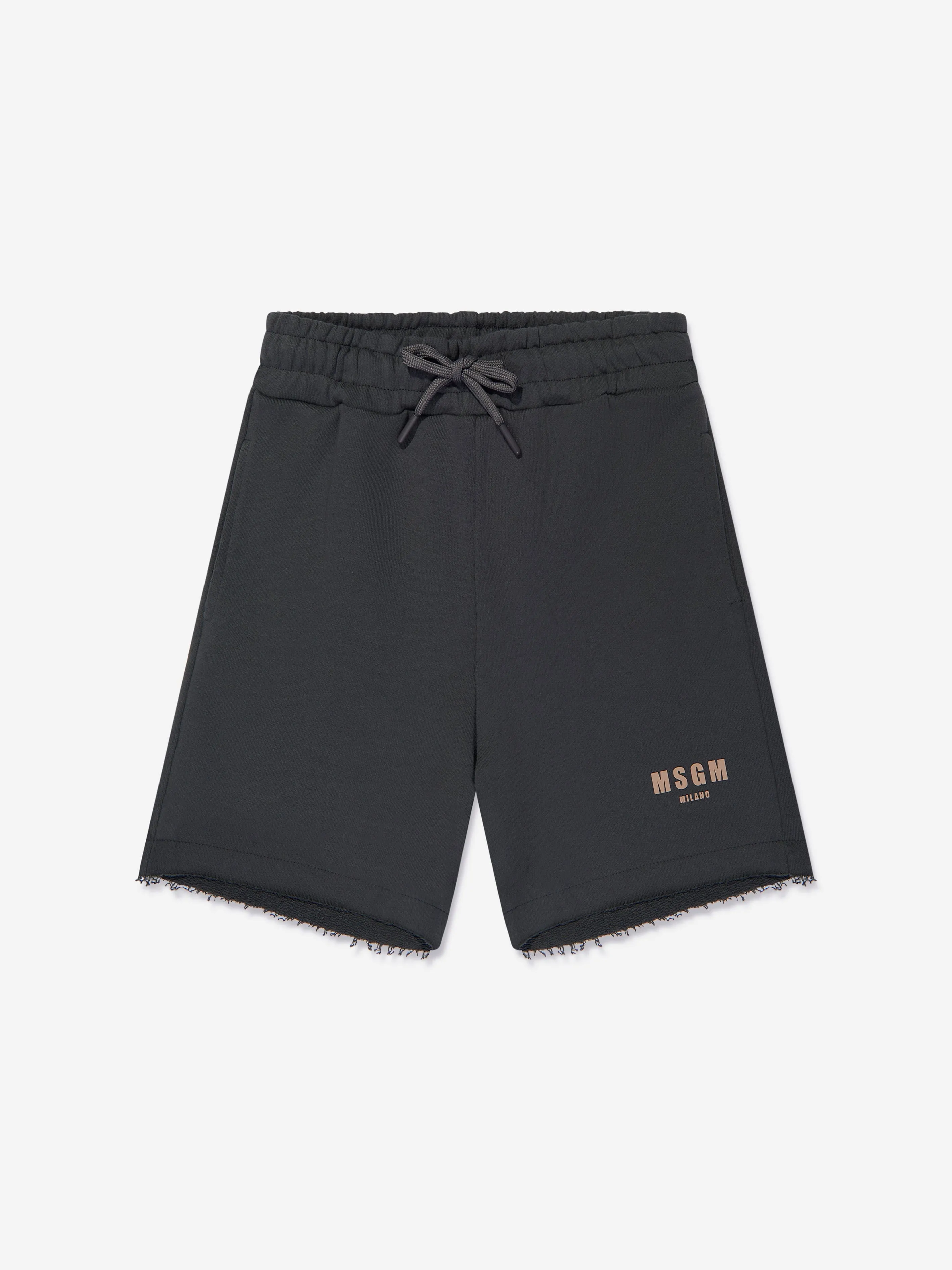 MSGM Boys Fleece Bermuda Shorts in Grey