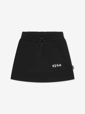 MSGM Girls Logo Print Fleece Skirt