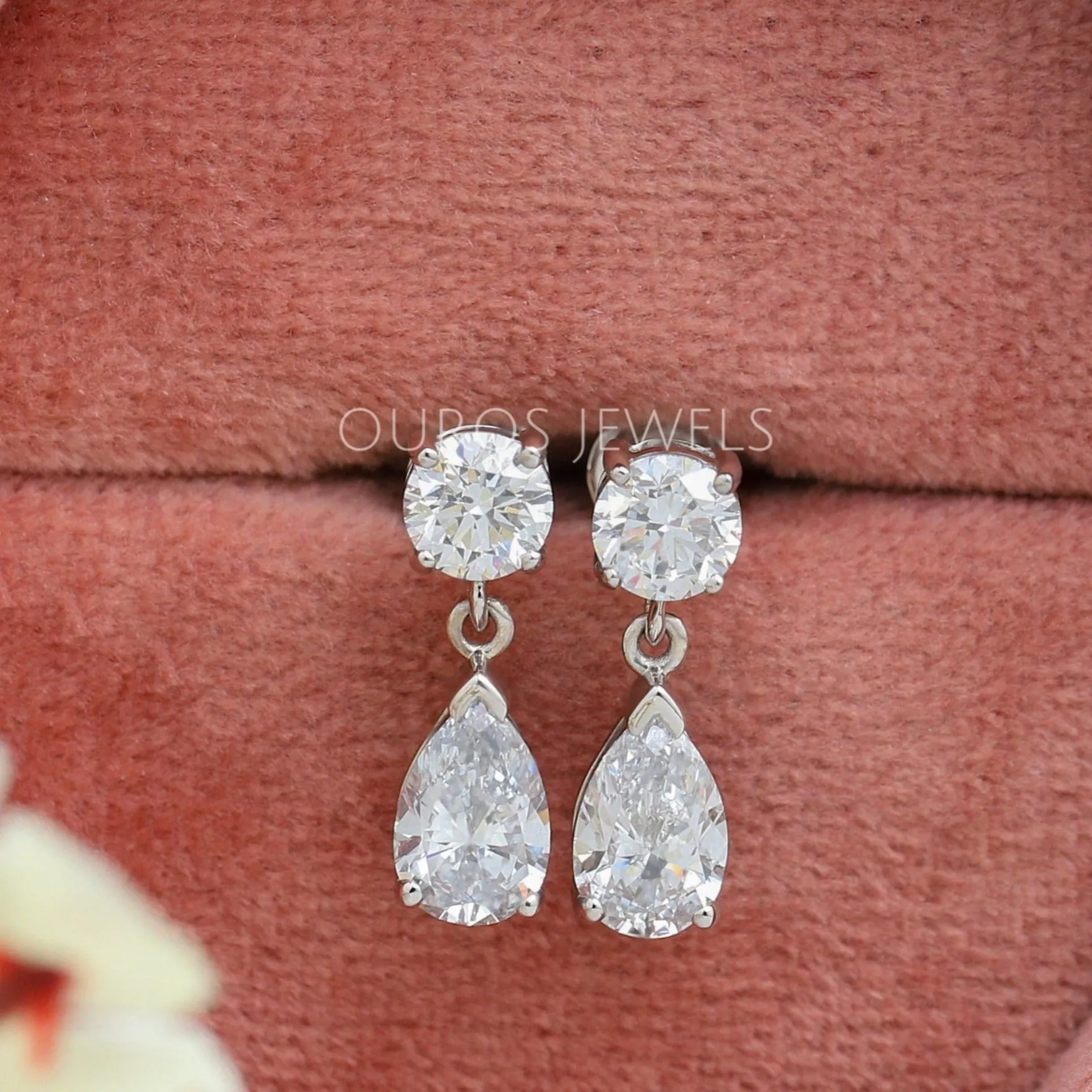 Multi Shape Diamond Drop & Dangle Gold Earrings