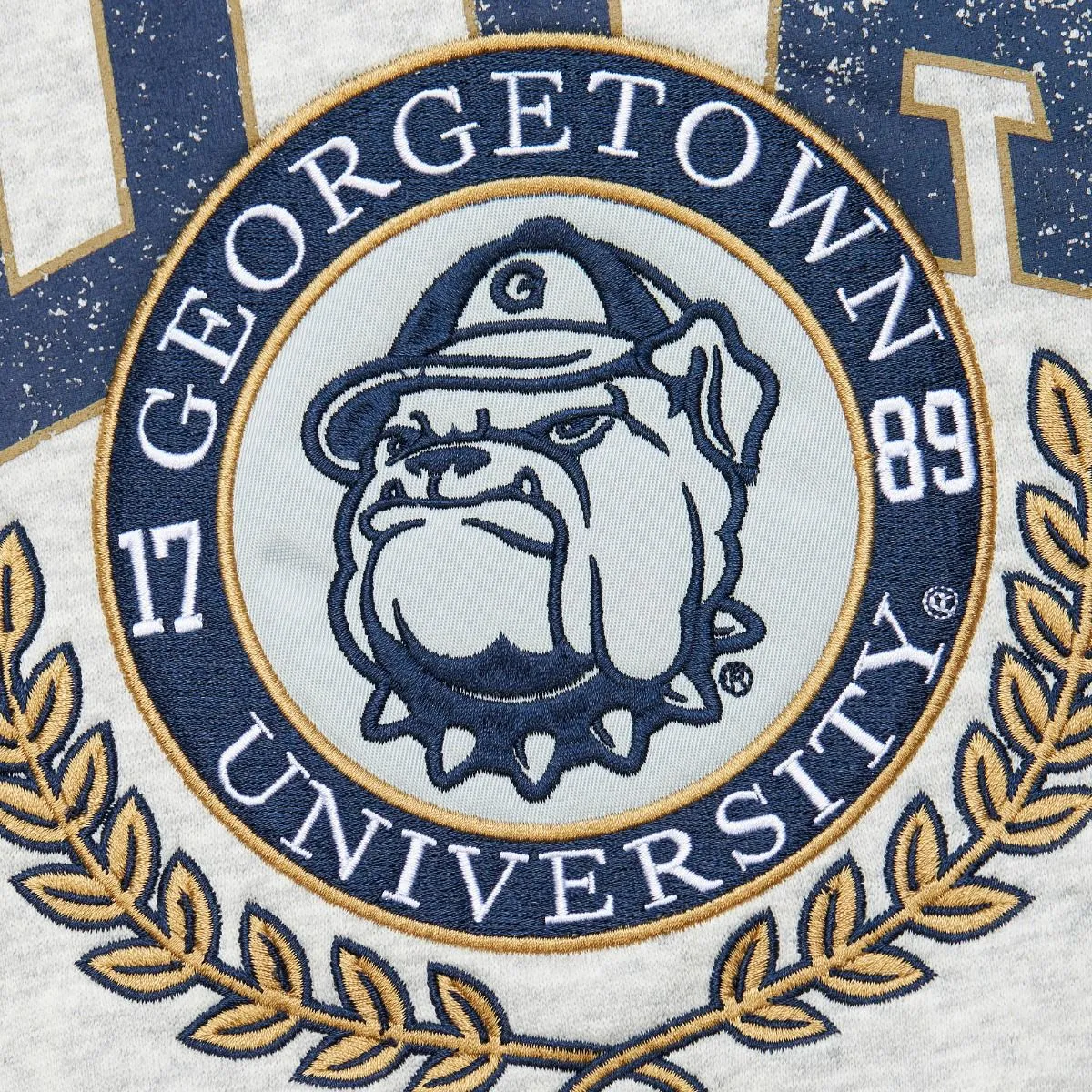 NCAA Premium Fleece Crew Vintage Logo Georgetown University