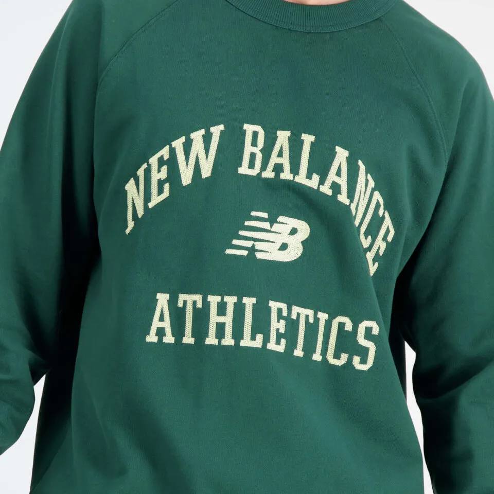 New Balance Athletics Varsity Cotton-Fleece Sweatshirt - M | Coggles