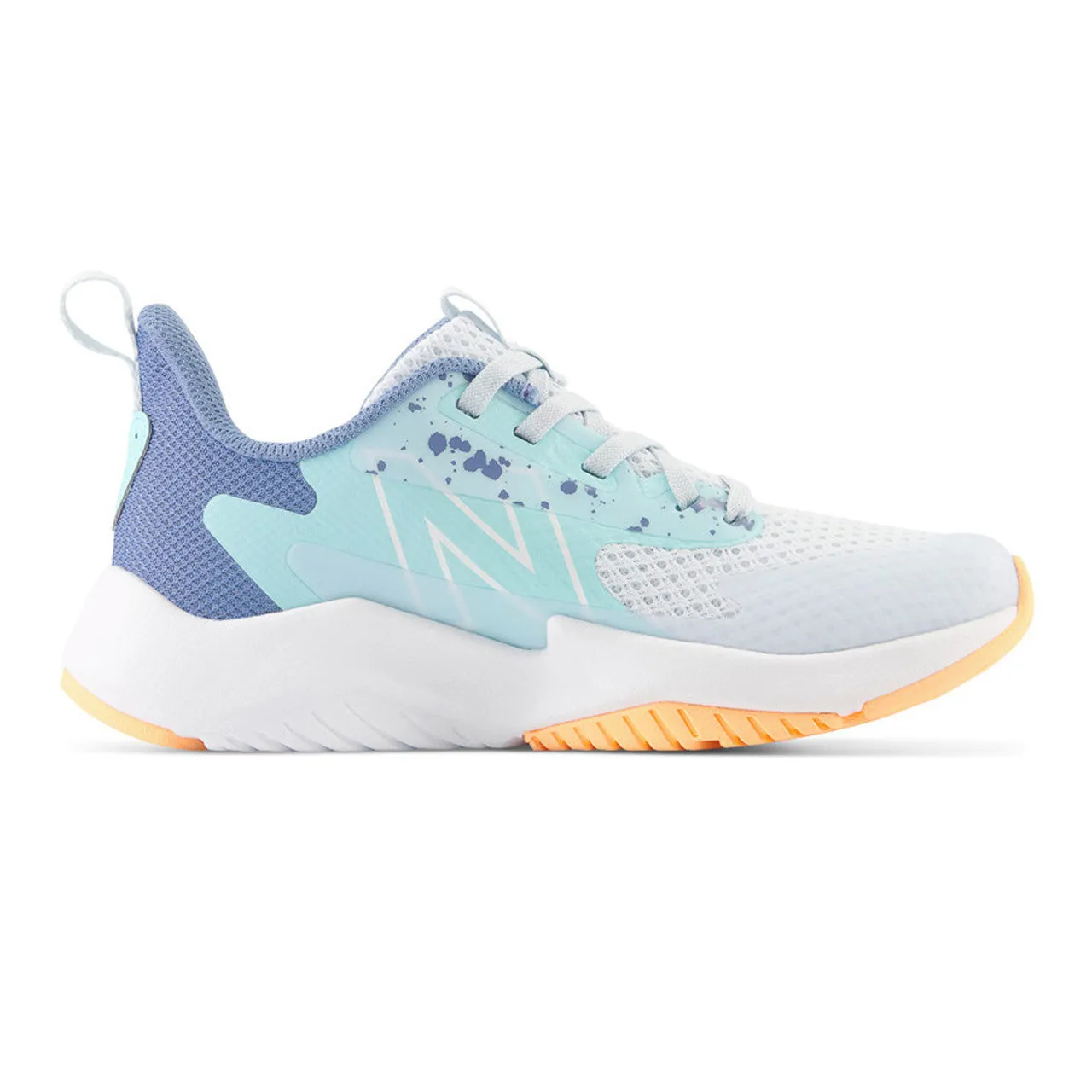 New Balance Big Kids Rave Run v2 - Ice Blue / Bright Cyan / Solar Flare