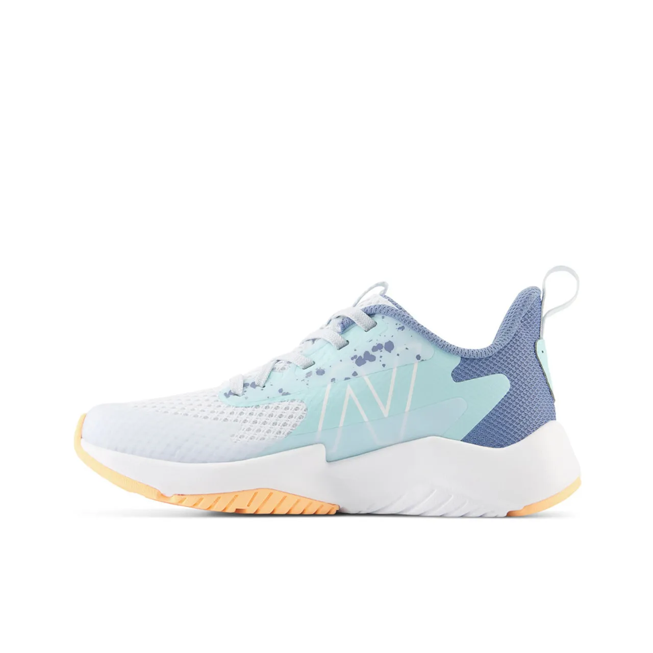 New Balance Big Kids Rave Run v2 - Ice Blue / Bright Cyan / Solar Flare