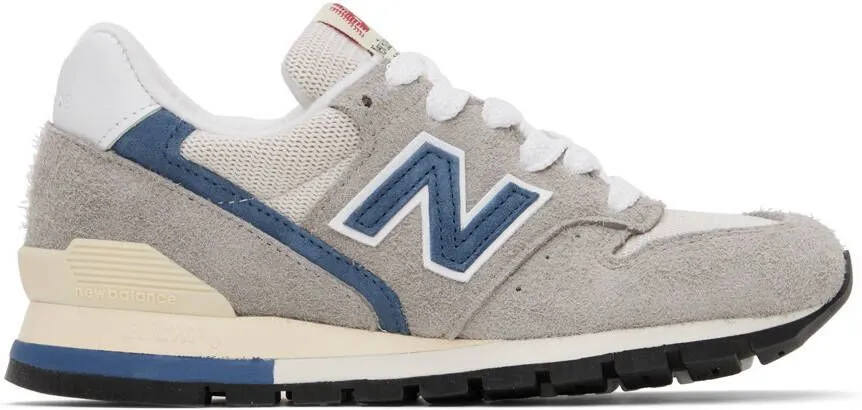 New Balance Gray & Blue Made In USA 996 Sneakers