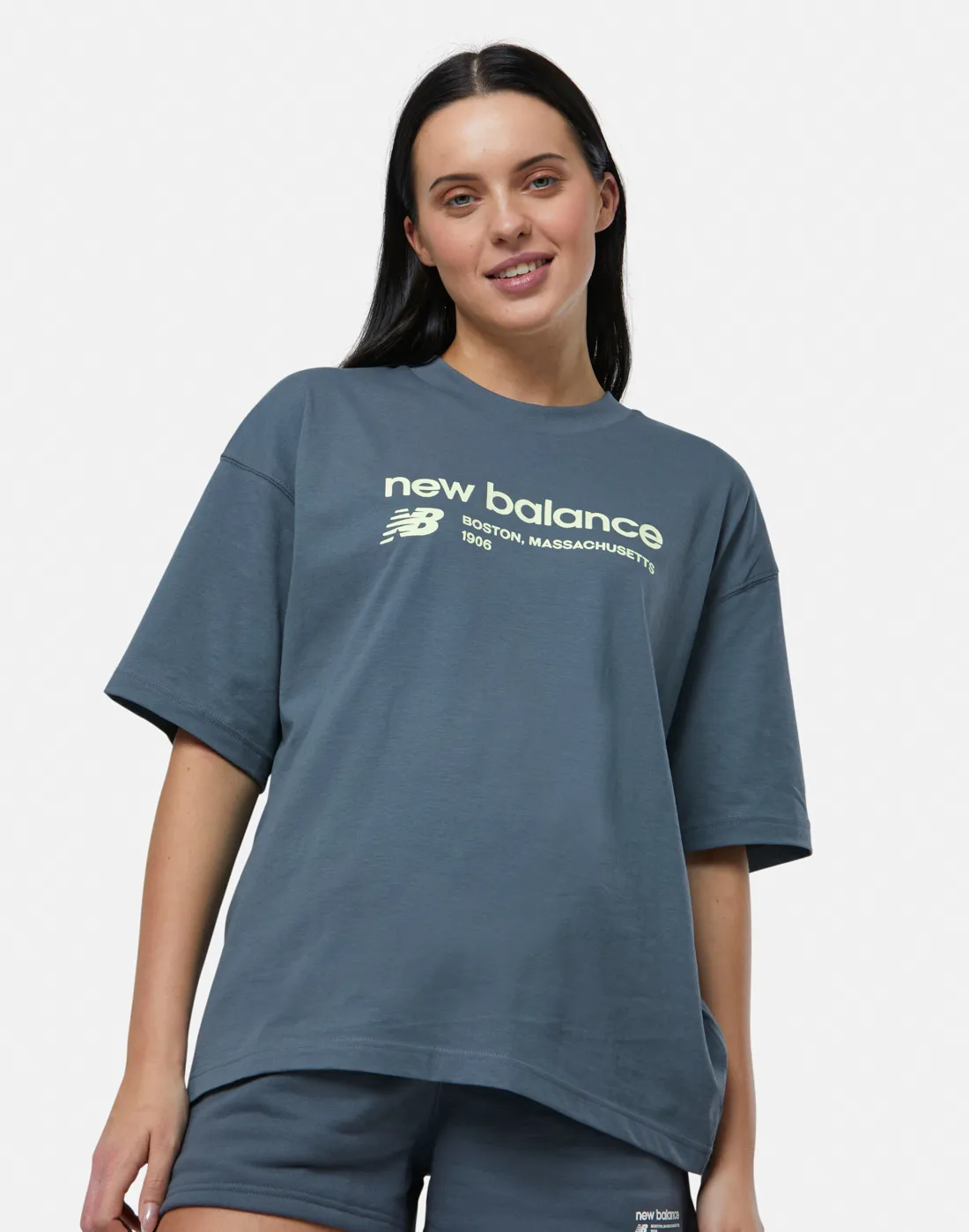 New Balance Womens Linear Heritage Graphic T-Shirt