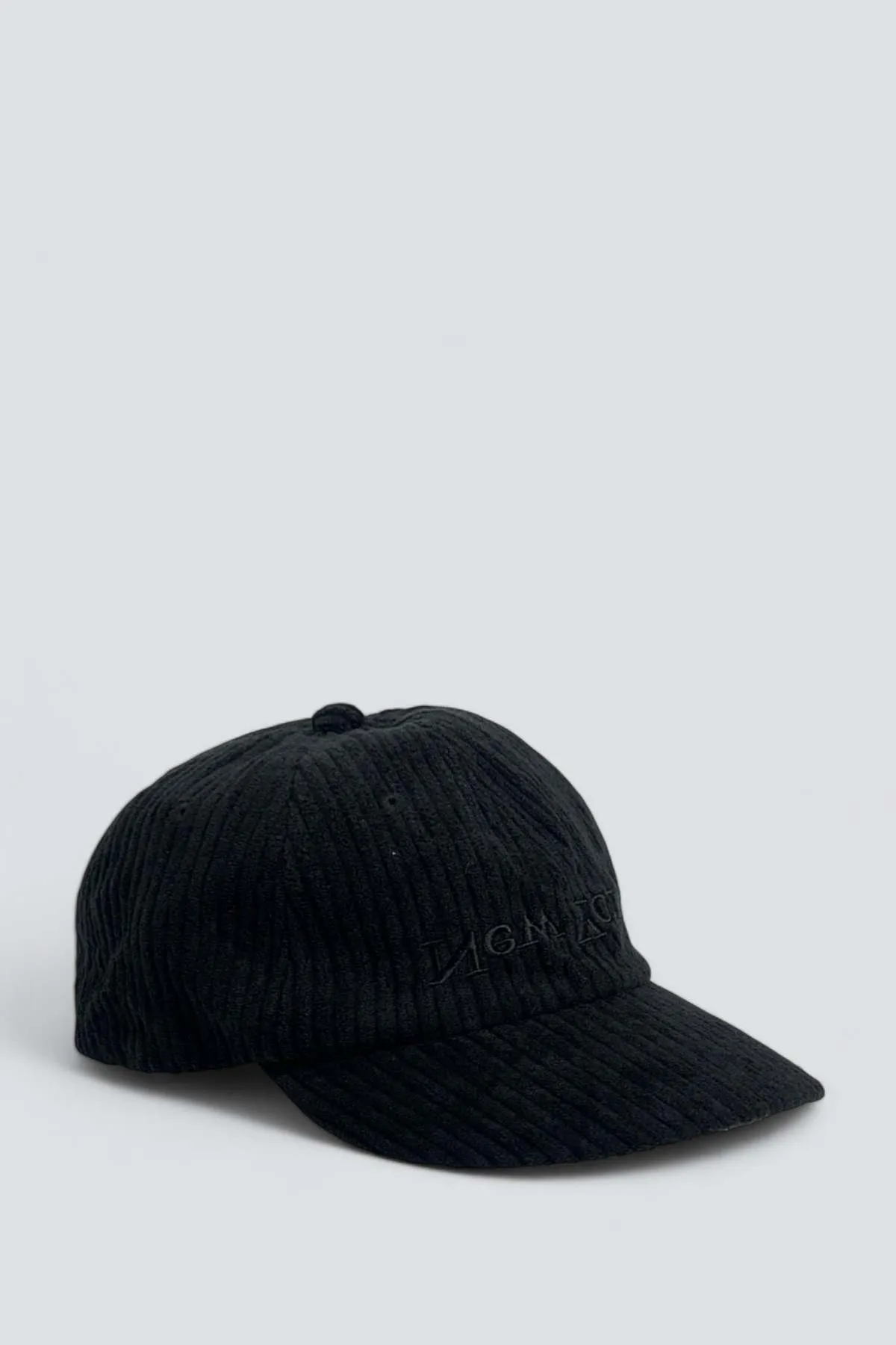 New York Corduroy Embroidered Hat - Black