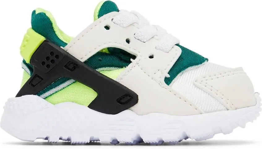 Nike Baby Off-White & Green Huarache Run Sneakers