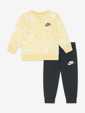 Nike Boys NSW Paint Tracksuit in Black