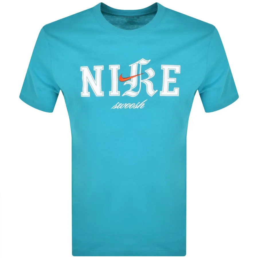 Nike Logo T Shirt Blue