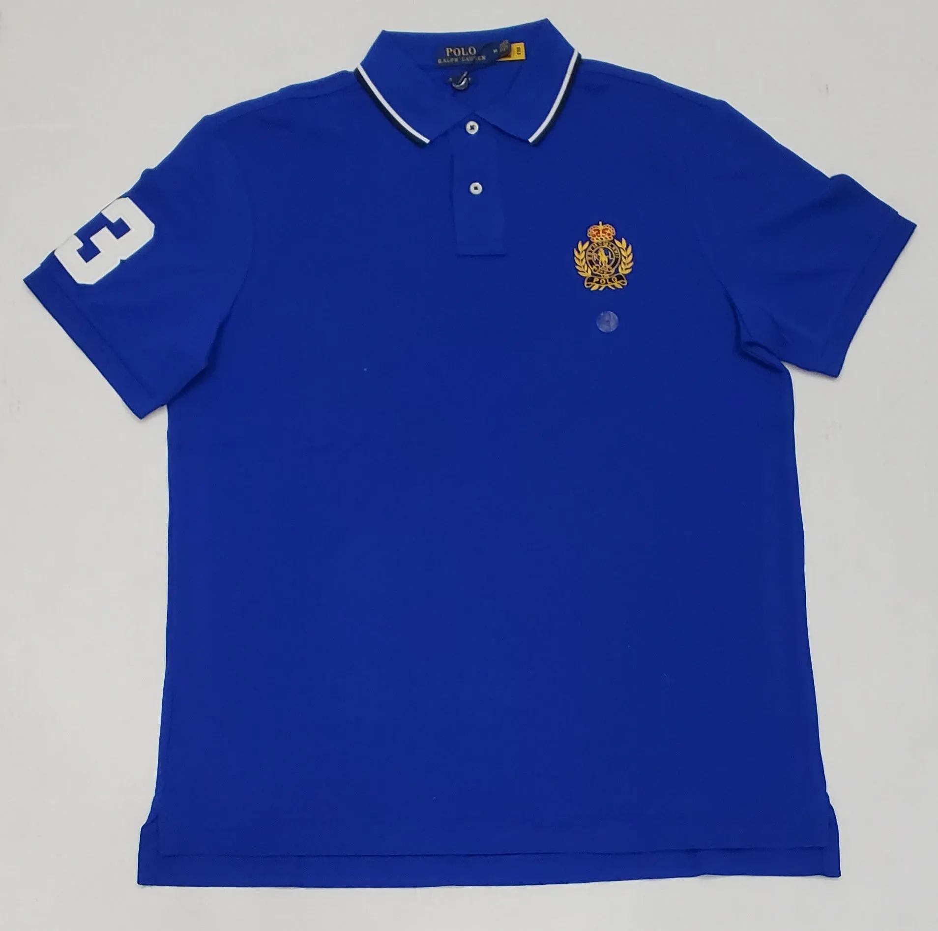 Nwt Polo Ralph Lauren Royal Blue Crest #3 Equestrian Classic Fit Polo