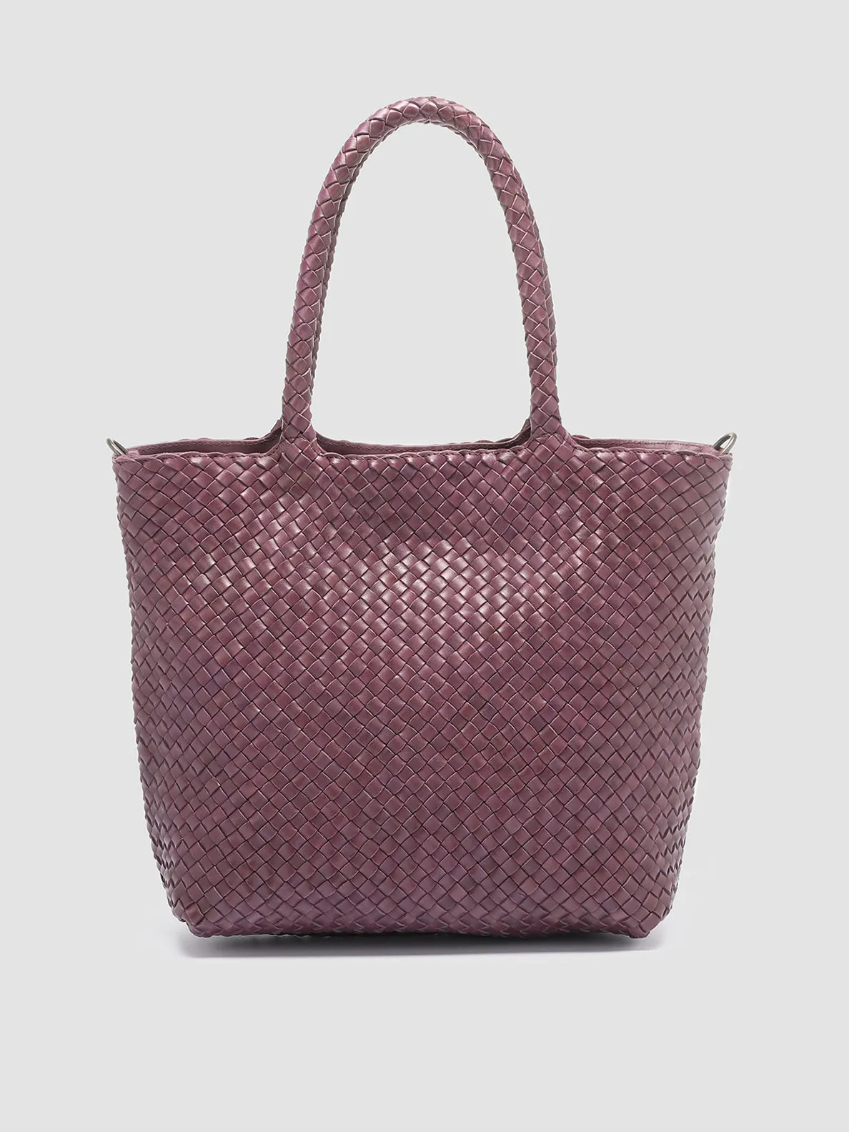 OC CLASS 511 Woven - Burgundy Leather Handle Bag