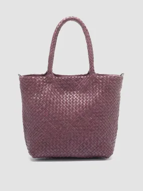 OC CLASS 511 Woven - Burgundy Leather Handle Bag