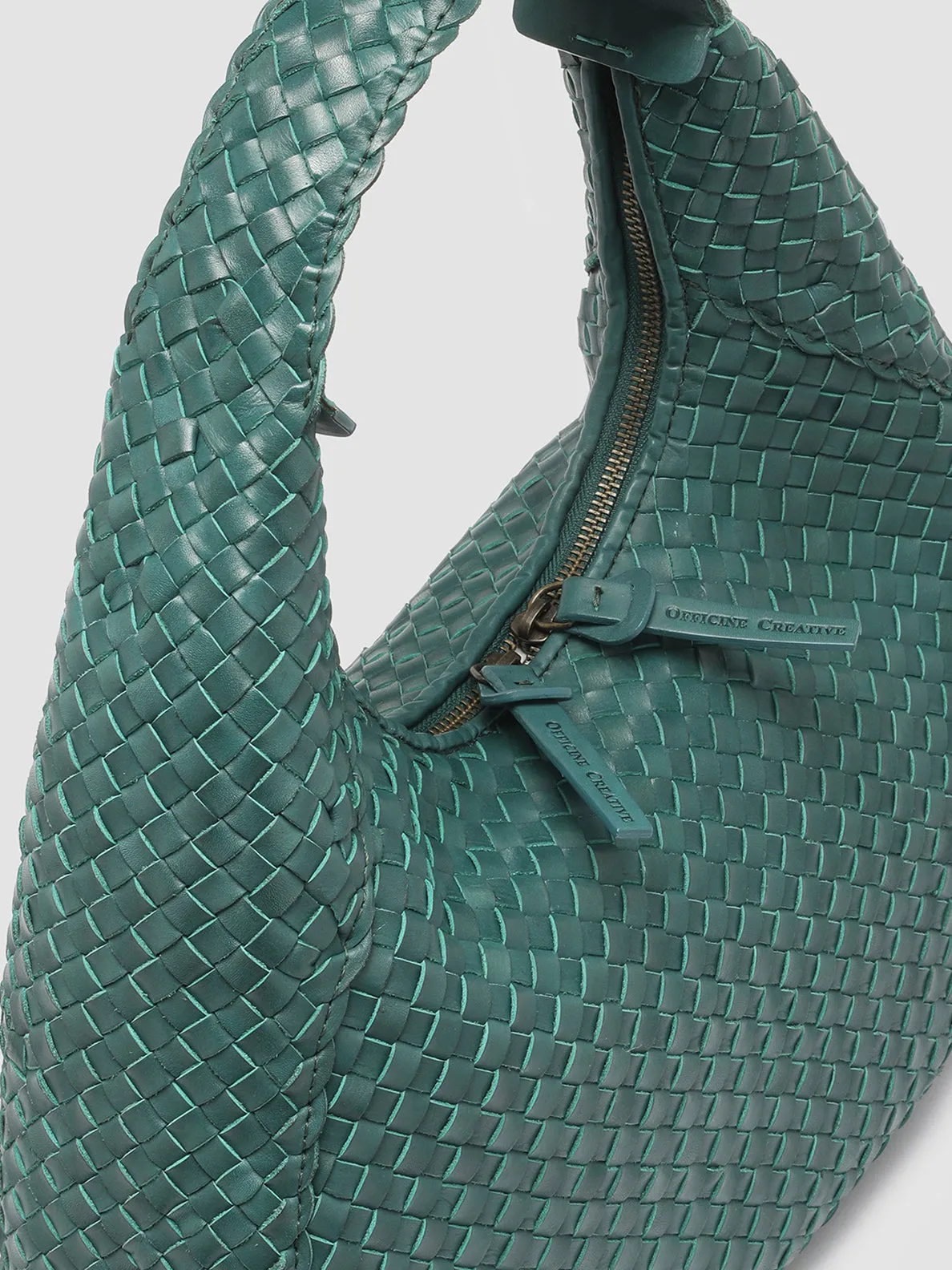 OC CLASS 58 - Green Leather Hobo Bag