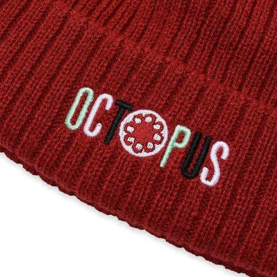 Octopus Letterz Red Beanie Hat