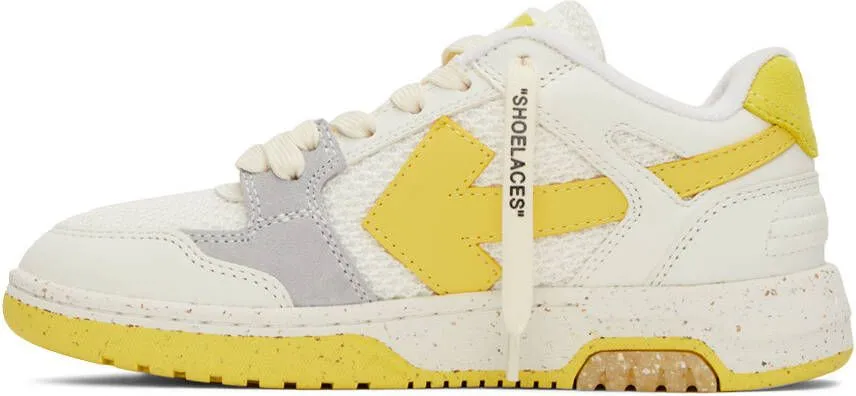 Off-White & Yellow Slim Out Of Office Sneakers