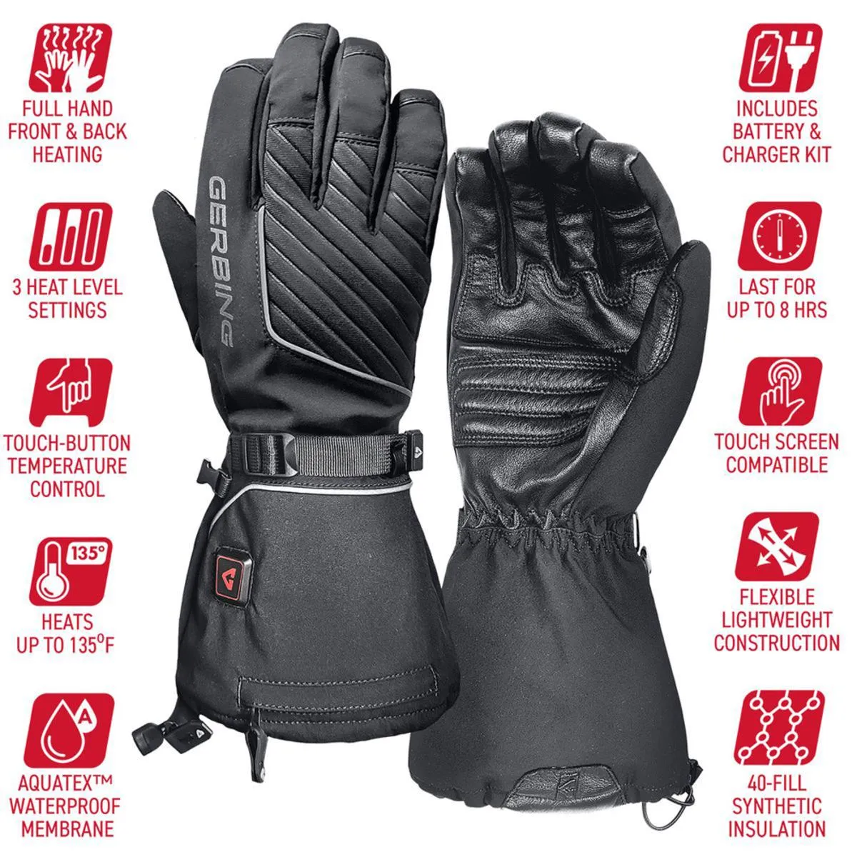 Open Box Gerbing Men's 7V Atlas Ultra-Flex Battery Heated Gloves