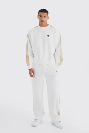 Oversized Boxy Man Split Hem Sweat Tracksuit | boohooMAN UK