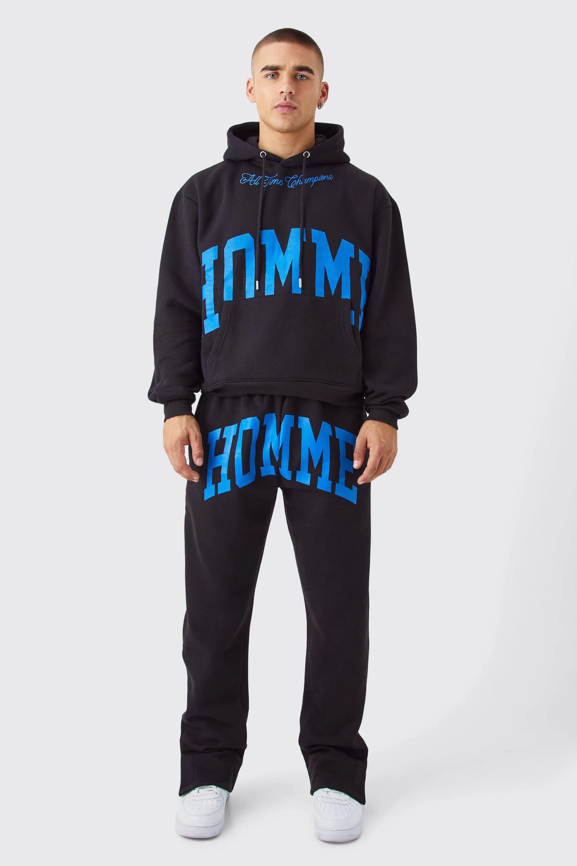 Oversized Boxy Split Hem Homme Tracksuit