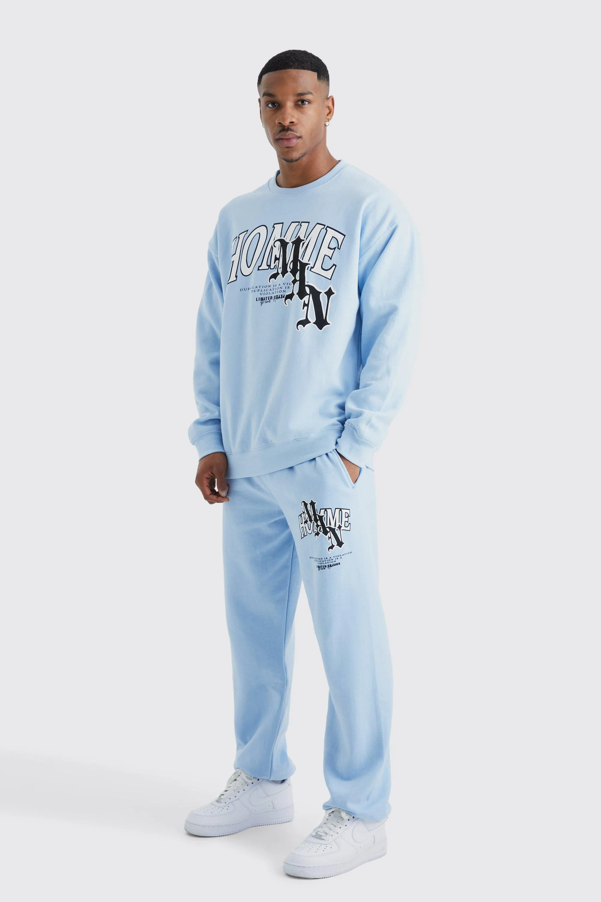 Oversized Gothic Man Sweat Tracksuit