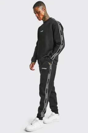 Oversized Official Tape Sweatshirt Tracksuit