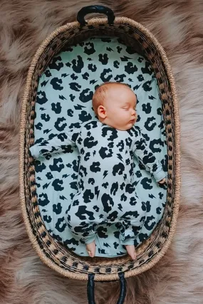 Pale Green Leopard Romper