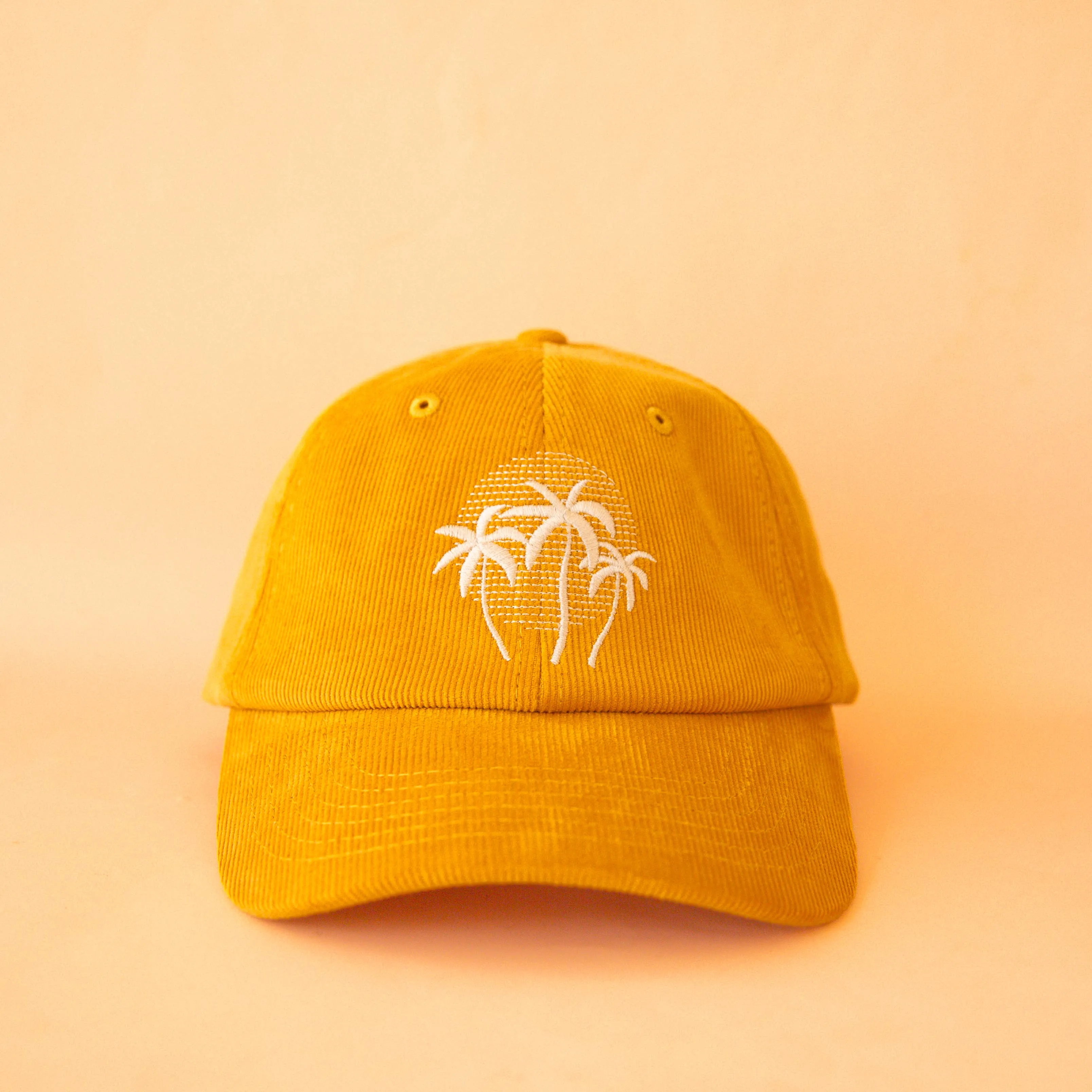 Palm Sunset Baseball Hat Golden