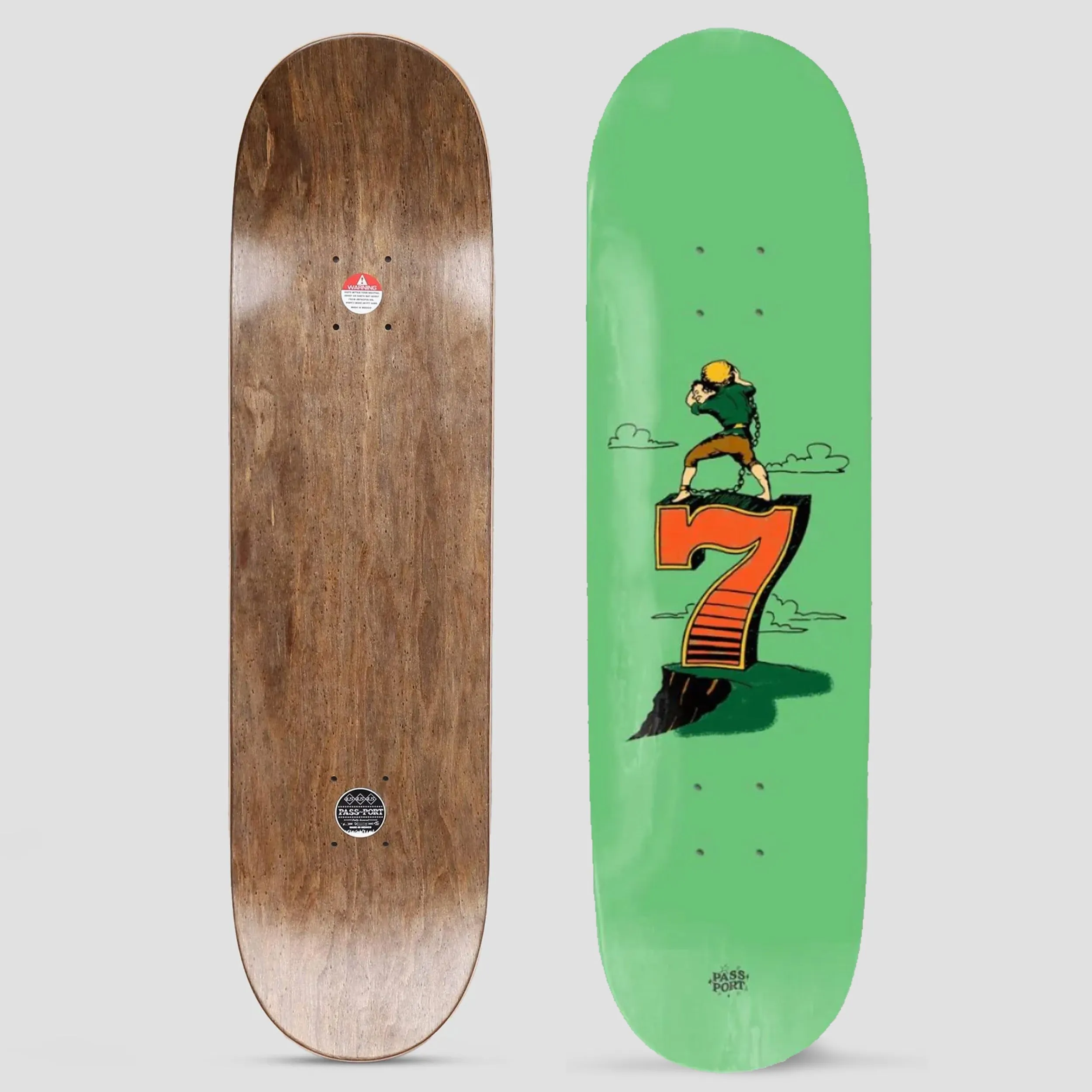 Passport 8.25 Dumb Luck Series Seven Skateboard Deck Green