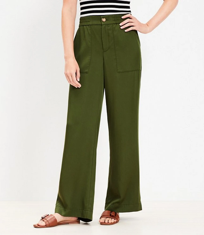 Patch Pocket Wide Leg Pants Emory