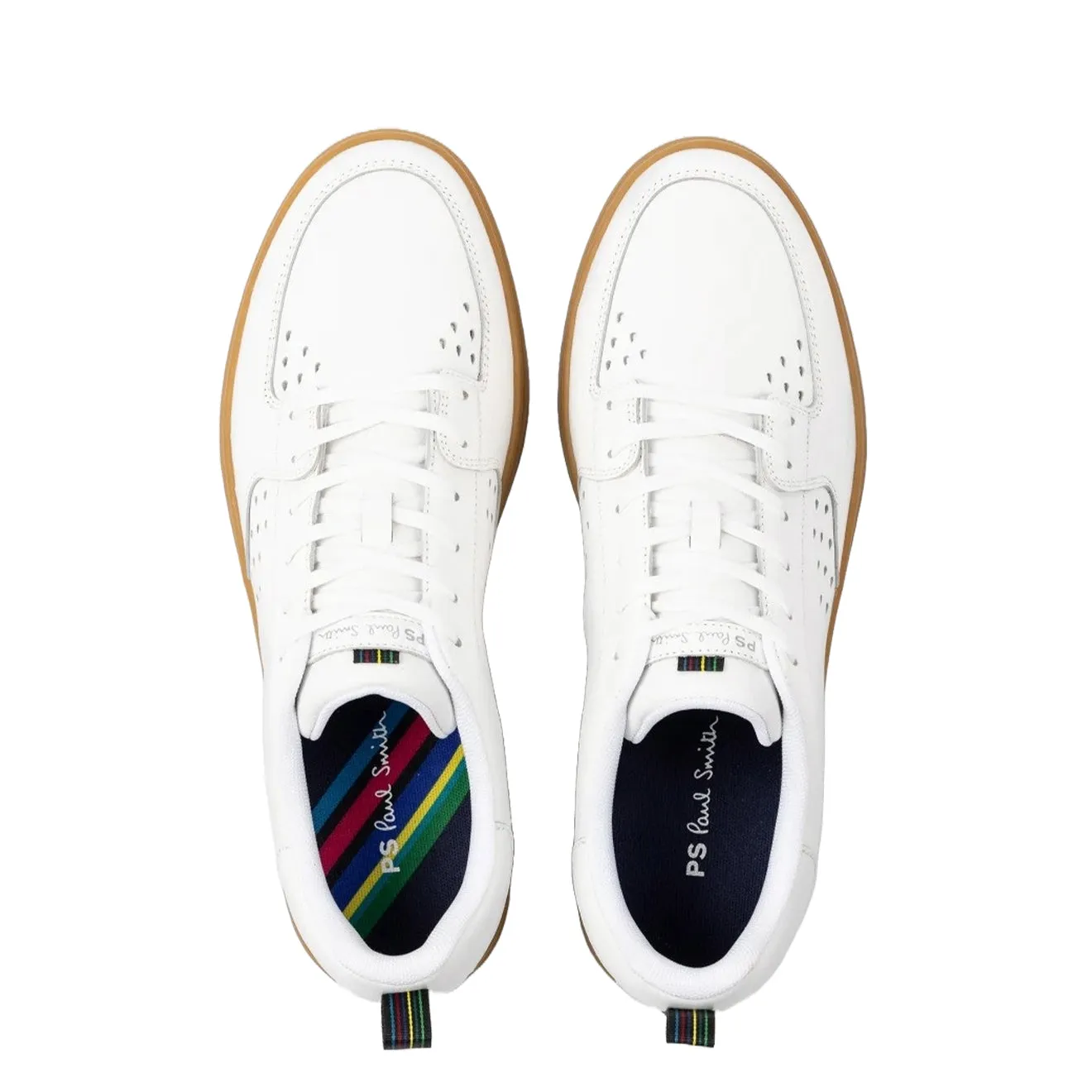 Paul Smith Leather 'Cosmo' Trainers White / Gum Sole