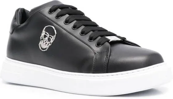 Philipp Plein Skull-plaque low-top sneakers Black