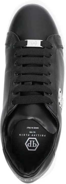 Philipp Plein Skull-plaque low-top sneakers Black