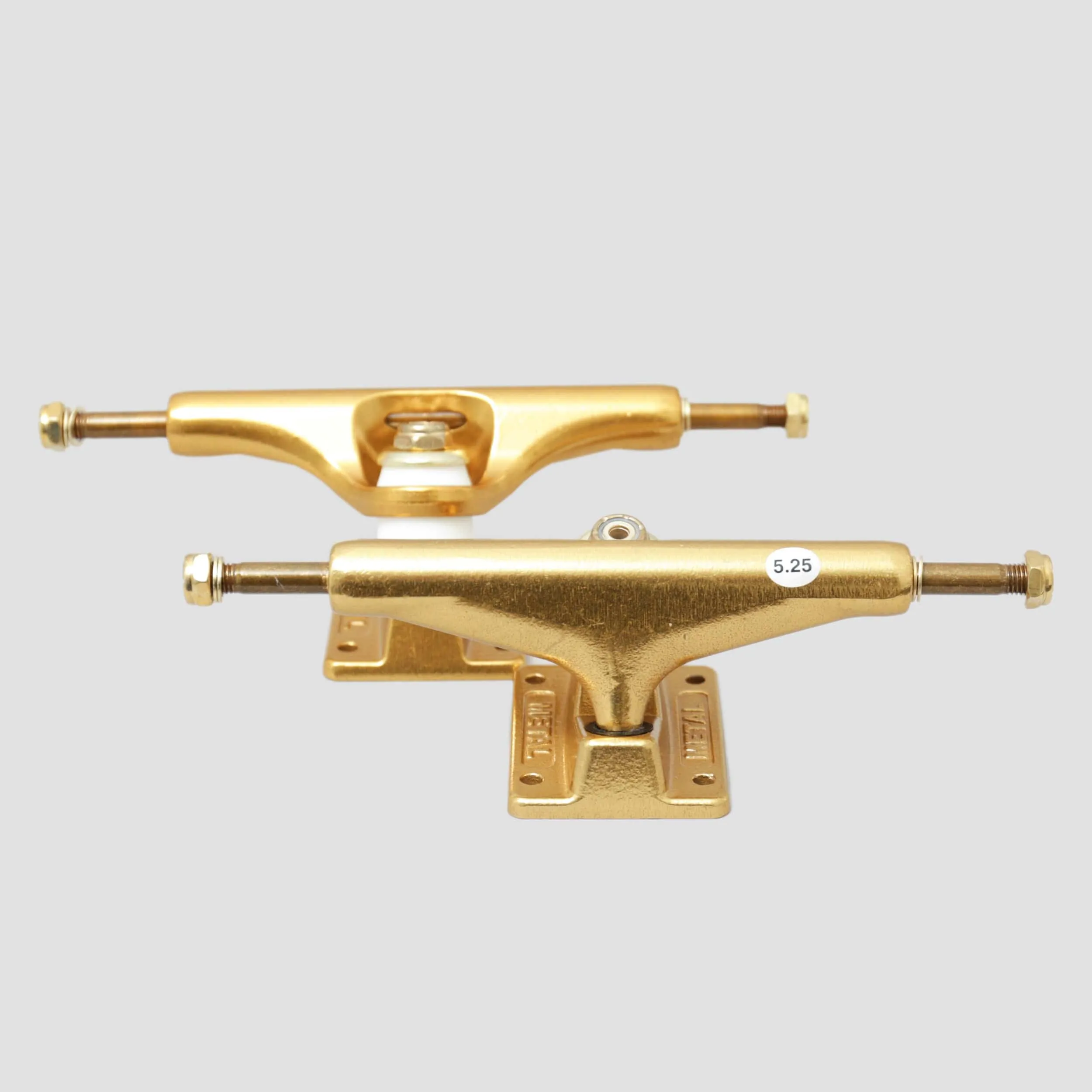 Picture 5.25 Metal Hollow Custom Gold Skateboard Trucks (Pair)