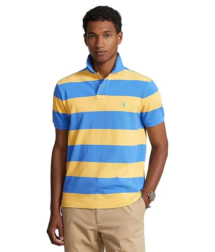 Polo Ralph Lauren Classic Fit Striped Mesh Polo Short Sleeve Shirt