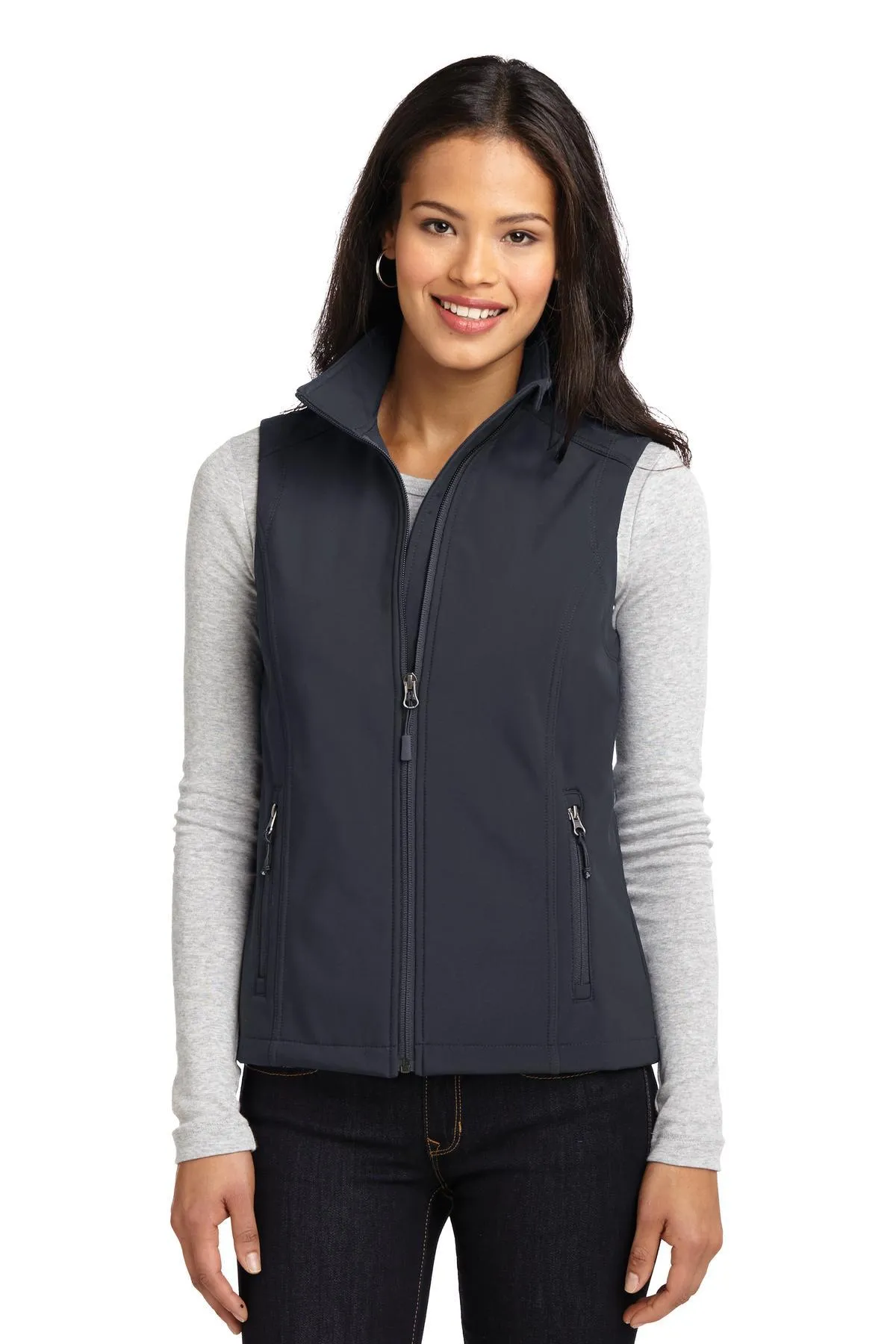 Port Authority Ladies Core Soft Shell Vest L325 Battleship Grey