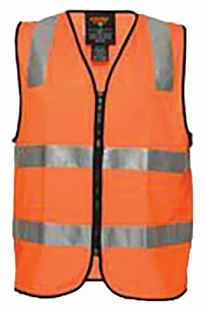 PORTWEST MZ104ORRS Vest - Day/Night Zip Fire Warden - Orange - Small