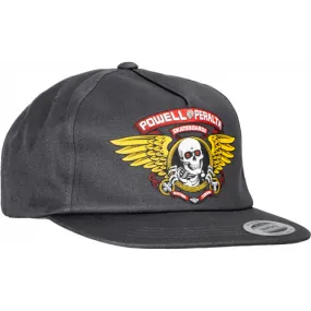 Powell Peralta Hat Snapback Winged Ripper Charcoal