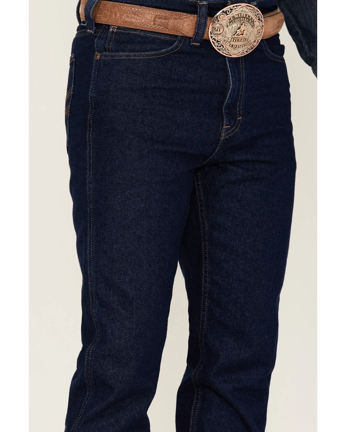 Product Name:  Blue Ranchwear Men's Bucking Horse Dark Wash Rigid Slim Straight Jeans