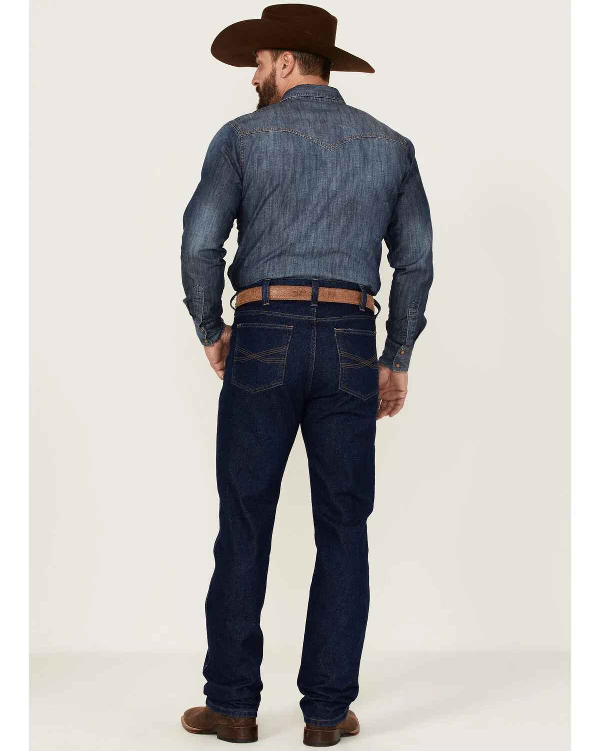 Product Name:  Blue Ranchwear Men's Bucking Horse Dark Wash Rigid Slim Straight Jeans