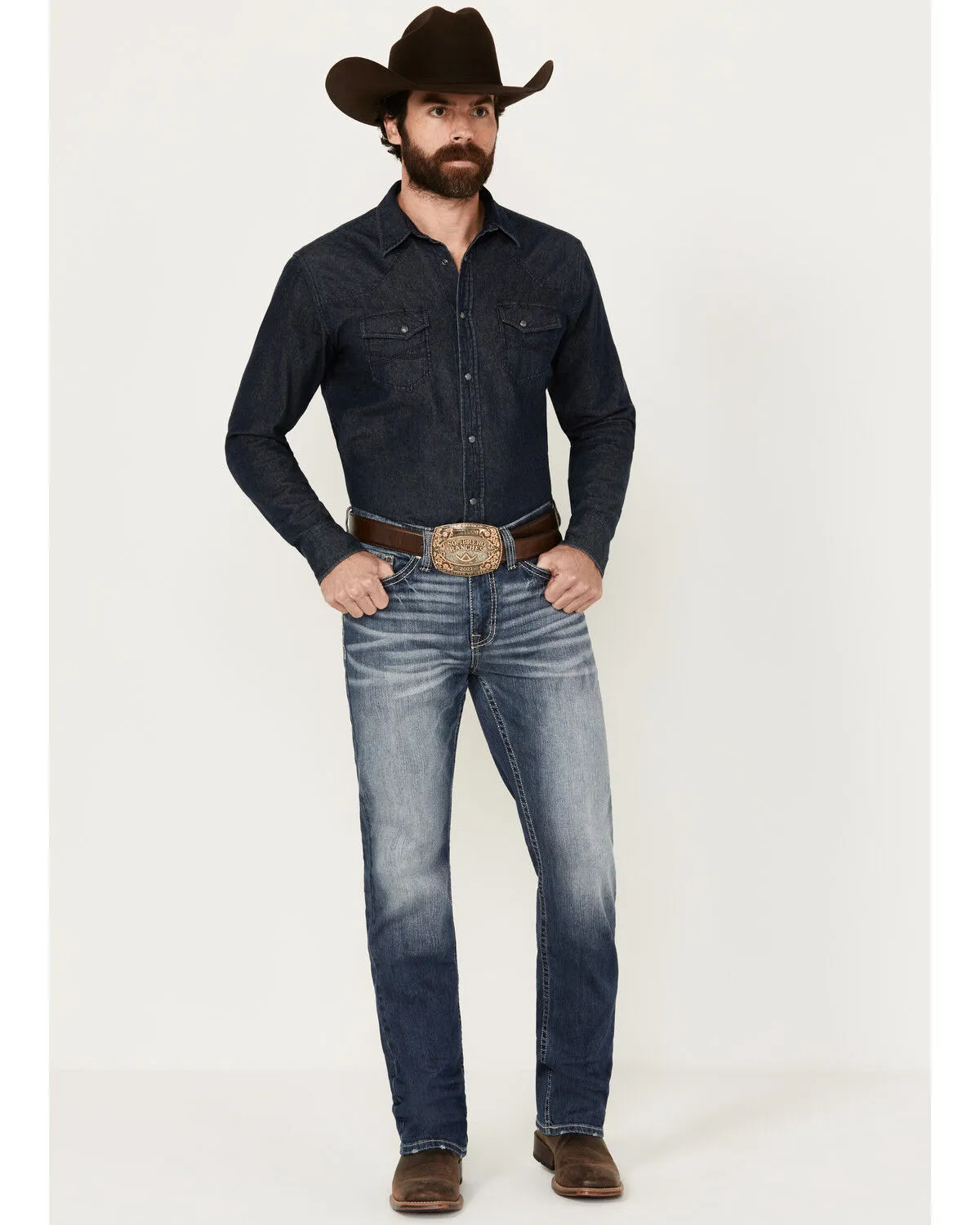 Product Name:  Cody James Men's Medium Wash Alamo Slim Straight Stretch Denim Jeans