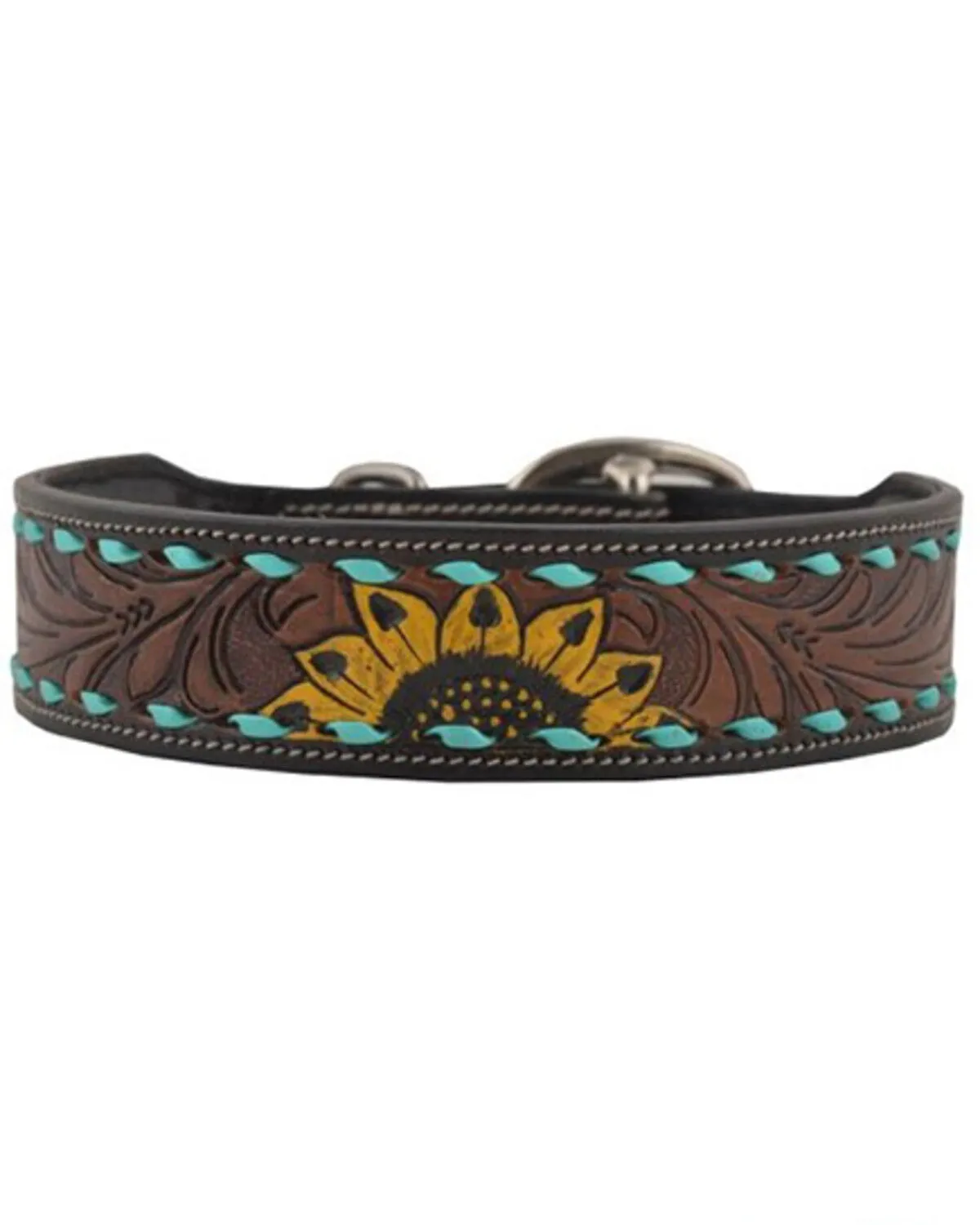 Product Name:  Myra Bag Scenic Hand-Tooled Leather Dog Collar