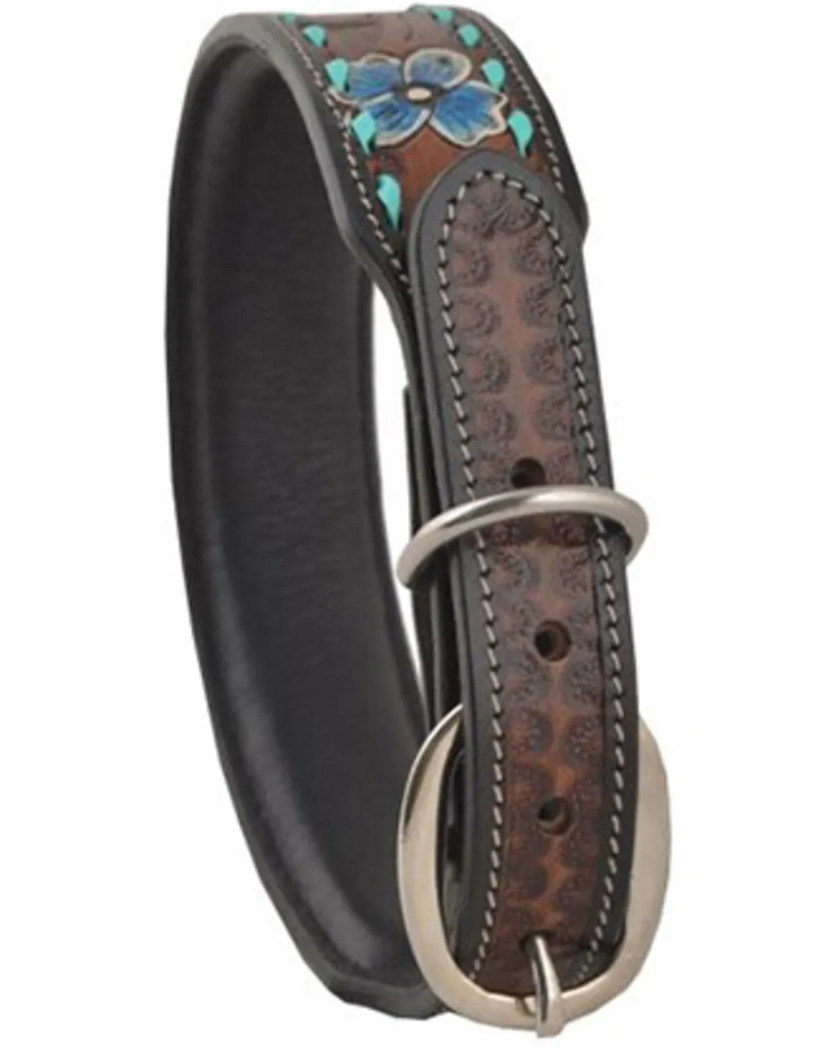 Product Name:  Myra Bag Scenic Hand-Tooled Leather Dog Collar