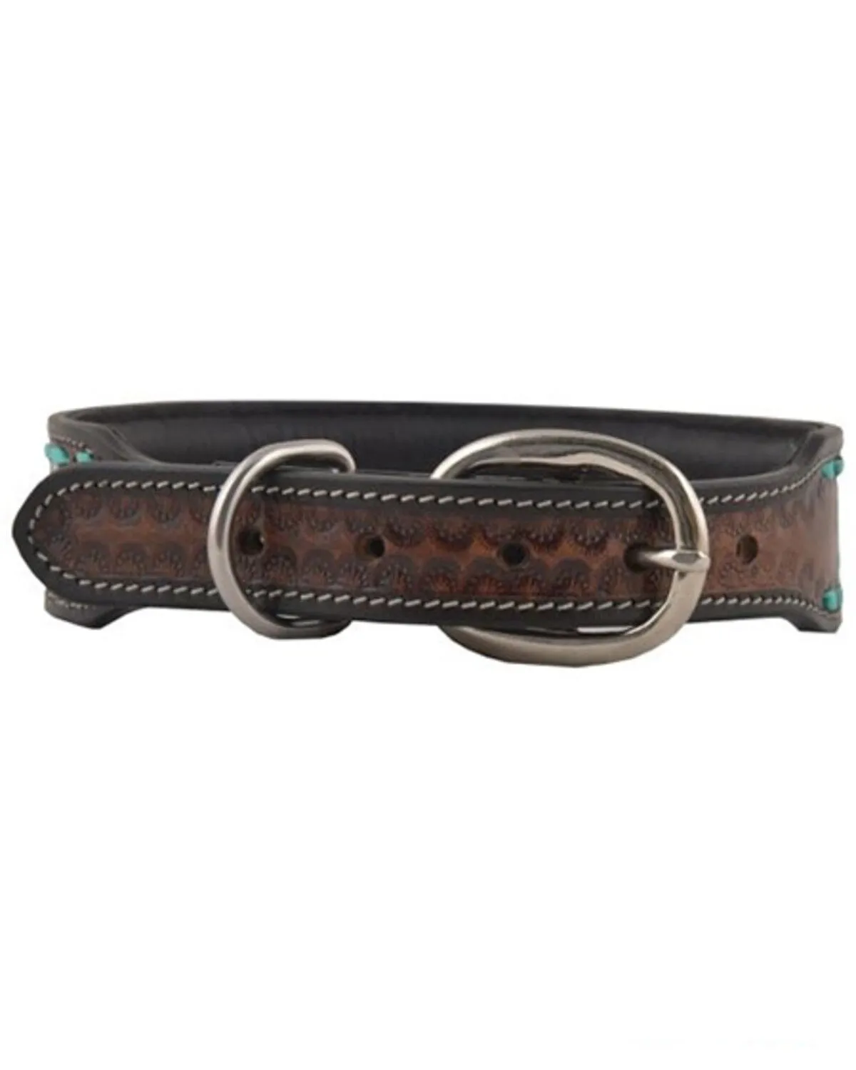 Product Name:  Myra Bag Scenic Hand-Tooled Leather Dog Collar