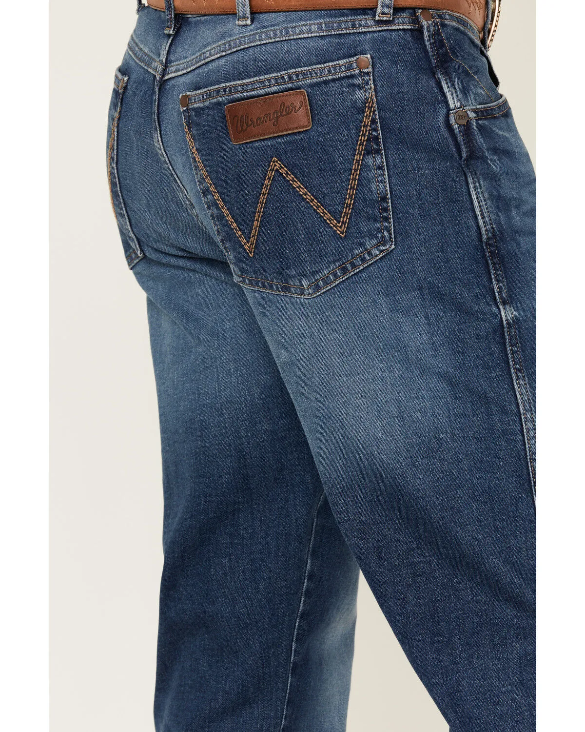 Product Name:  Wrangler Retro Men's Blakelee Medium Wash Slim Straight Stretch Denim Jeans - Tall