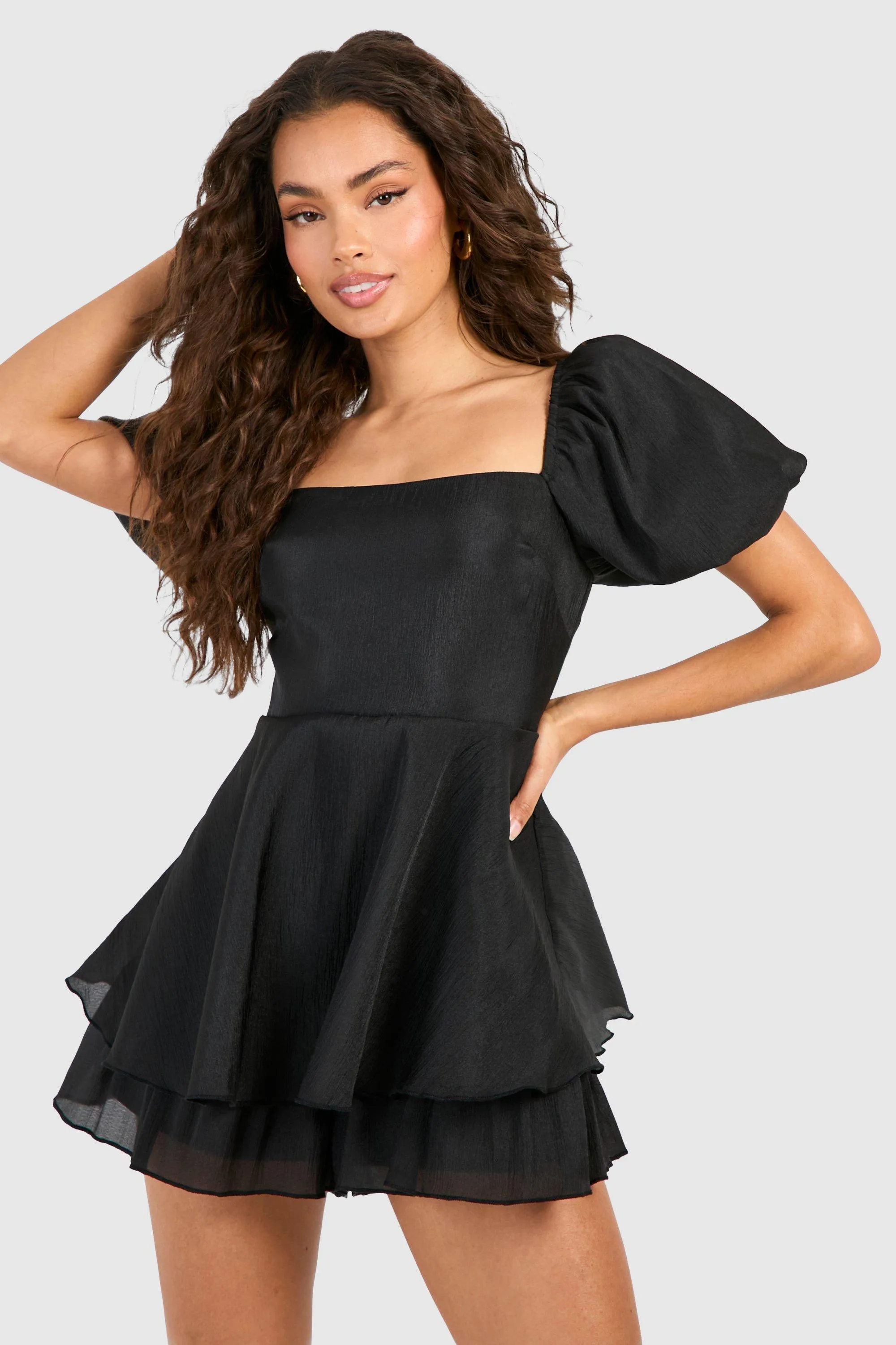 Puff Sleeve Romper