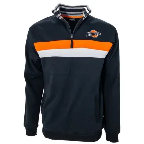 Quarter Zip Black, Orange, White Komets Fleece