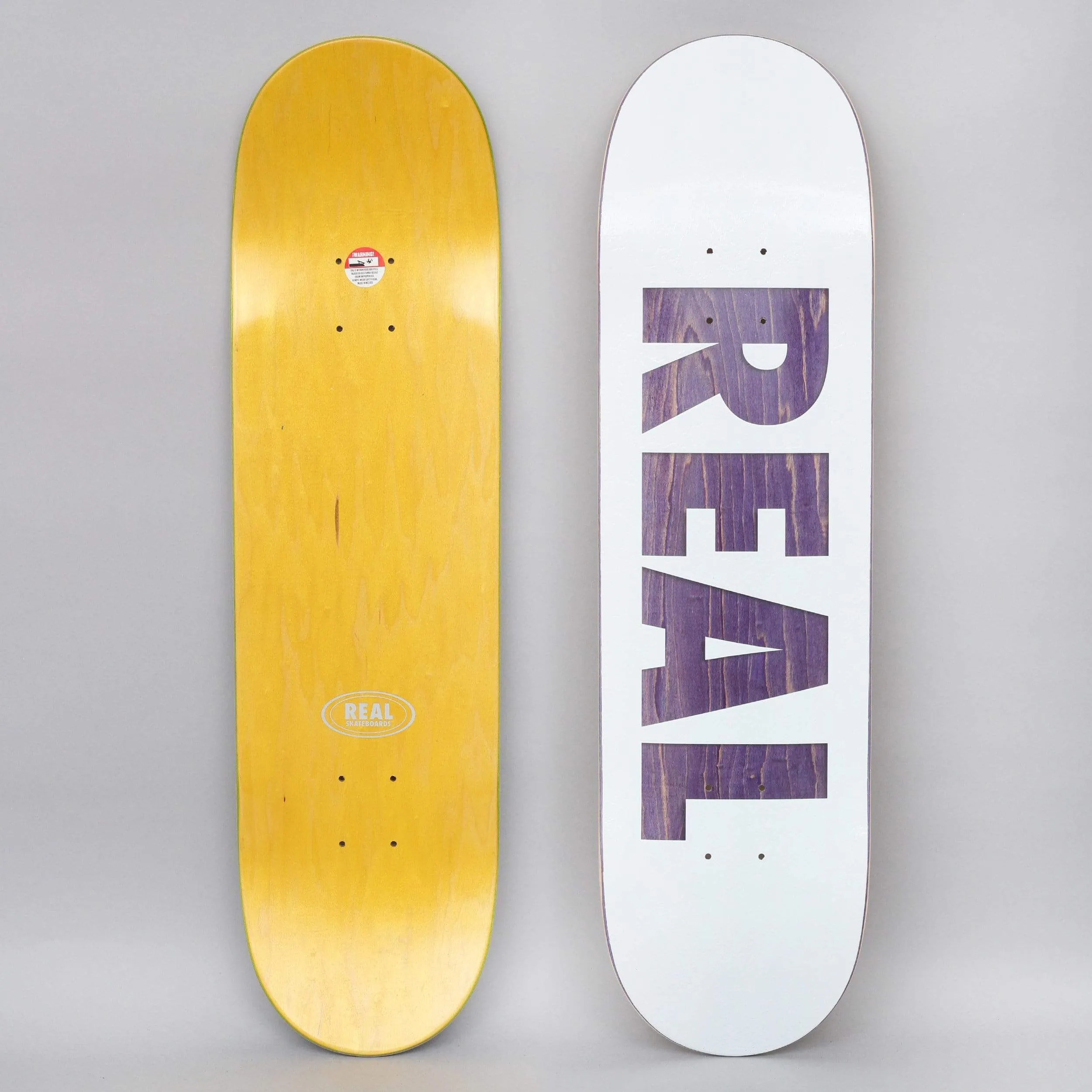 Real 8.5 Bold Series Skateboard Deck White